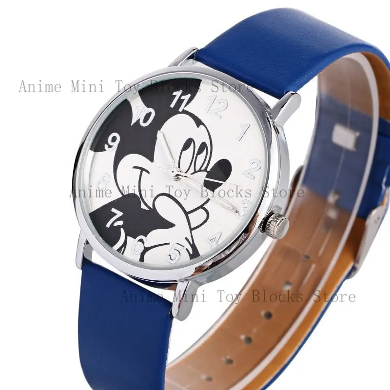 Top Trends: Disney Mickey Children&#039;s Watch Anime Action Figure Mickey Mouse PU Belt Pointer Digital Quartz Watches For Kids Present Shoppable Styles