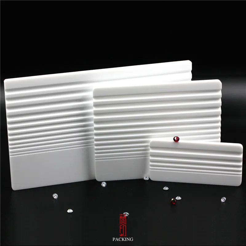 Top Trends: White Acryli Diamond Dispaly Gemstone Tray Grooved Plastic Tray Professional Gemological Tools Shoppable Styles