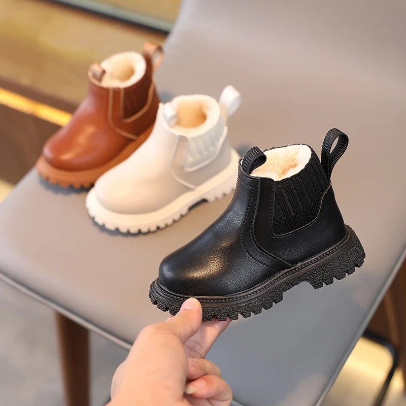 Top Trends: Autumn Winter Baby Kids Short Boots Super Warm Girls Boys Shoes PU Leather Children Boots Fashion Toddler Boots Kids Snow Shoes Shoppable Styles