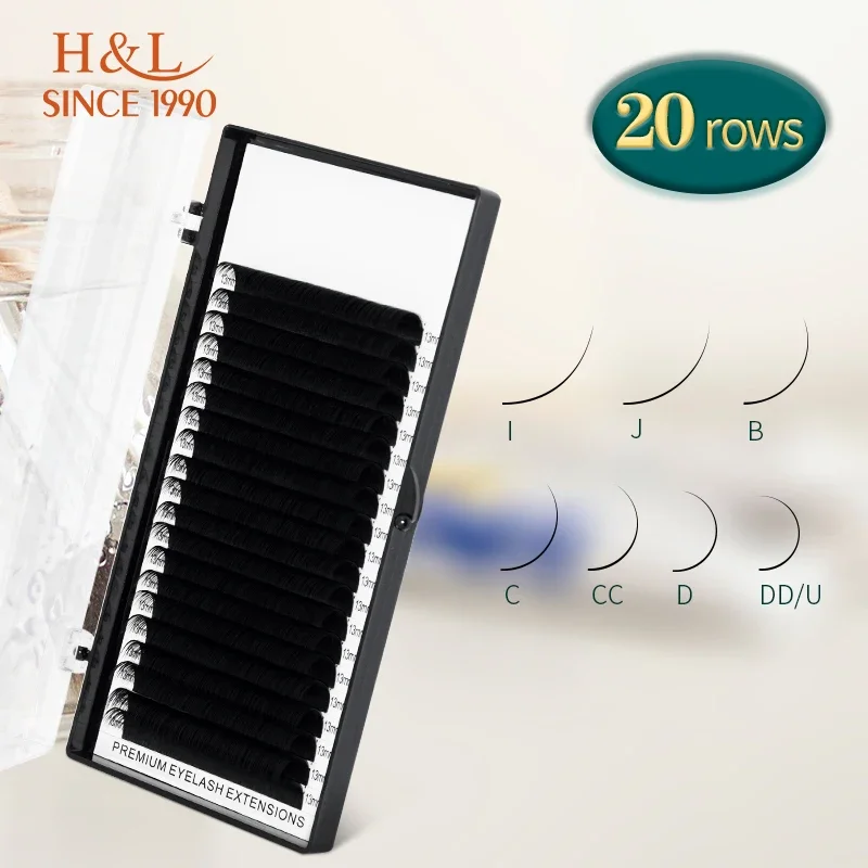 Top Trends: H&amp;L SINCE 1990 20Rows Individual Eyelash Extension Lashes Maquiagem Cilios For Soft Natural Faux Mink Eyelashes For Extensions Shoppable Styles