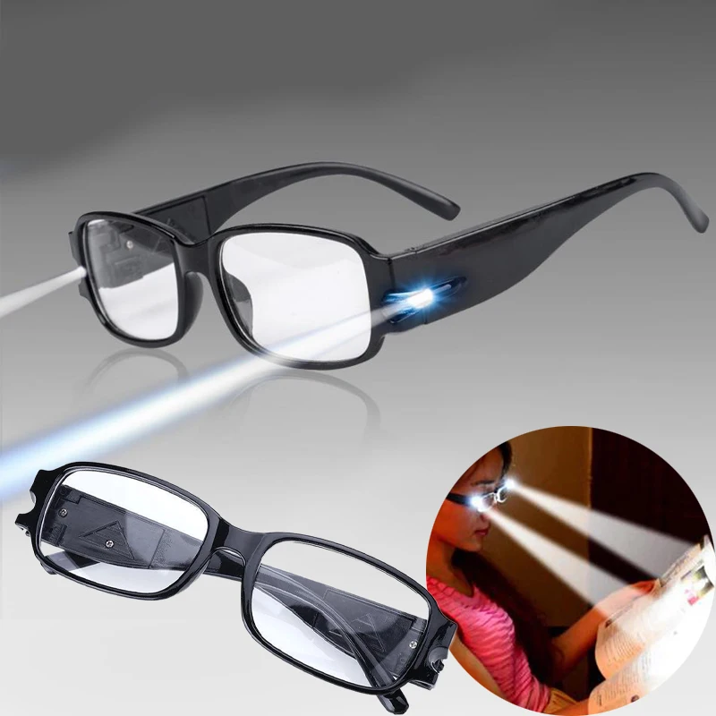 Top Trends: FG Universal Reading Glasses With LED Lights Eyeglasses Night Vision Presbyopic Glasses Spectacle Diopter + 1.0 To + 4.0 Shoppable Styles