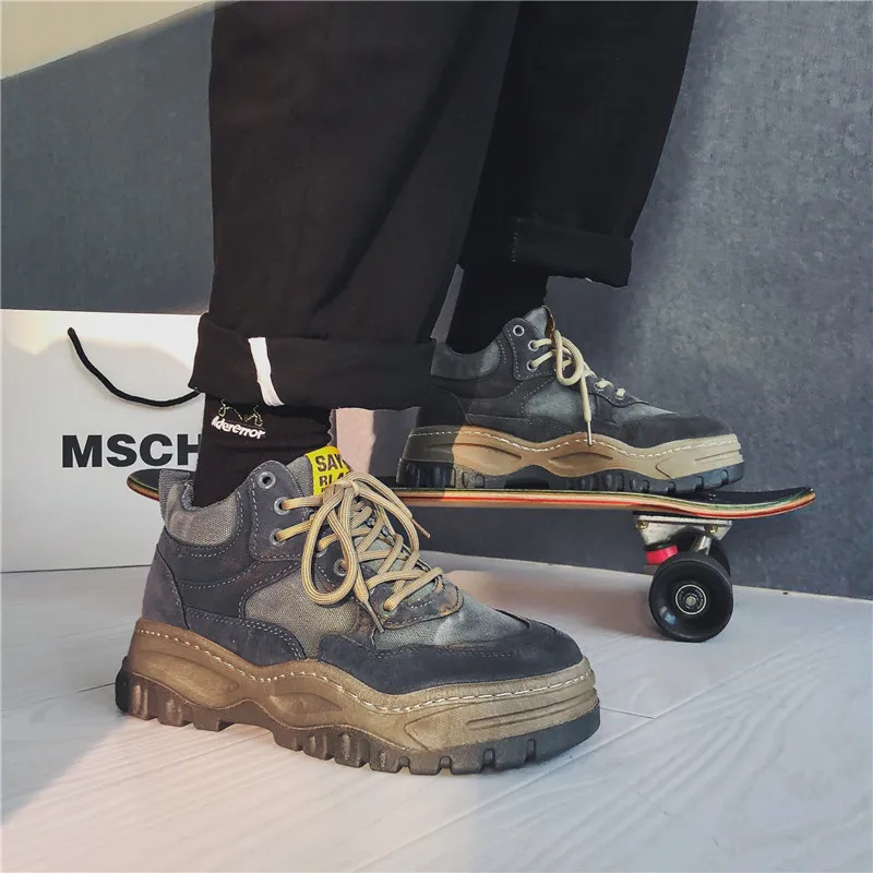 Top Trends: High Top Boots Men Leather ShoesFashion Outdoor Motorcycle Ankle Military Boots Male Winter Tactical Lace Up Botas Shoppable Styles