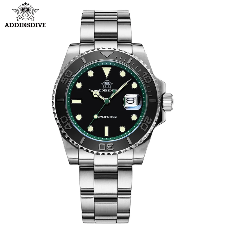 Top Trends: ADDIESDIVE Quartz Steel Watches AD2040 BGW9 Super Luminous 316L Stainless Steel 200M WaterproofMen&#039;s Watch Shoppable Styles