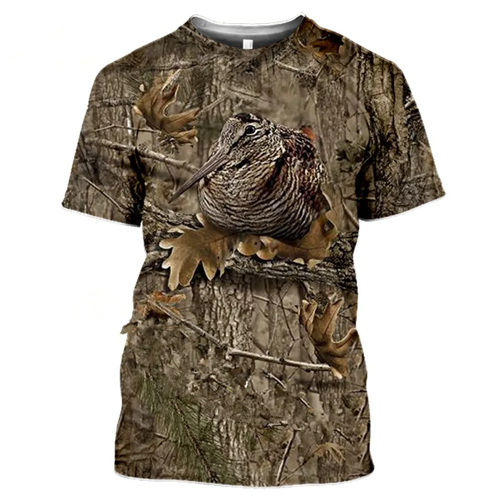 Top Trends: Summer Casual Men&#039;s T-shirt Fashion Outdoor Quick-drying Camouflage Hunting Beast Animal Wild Boar 3D Round Neck Short Sleeve Shoppable Styles