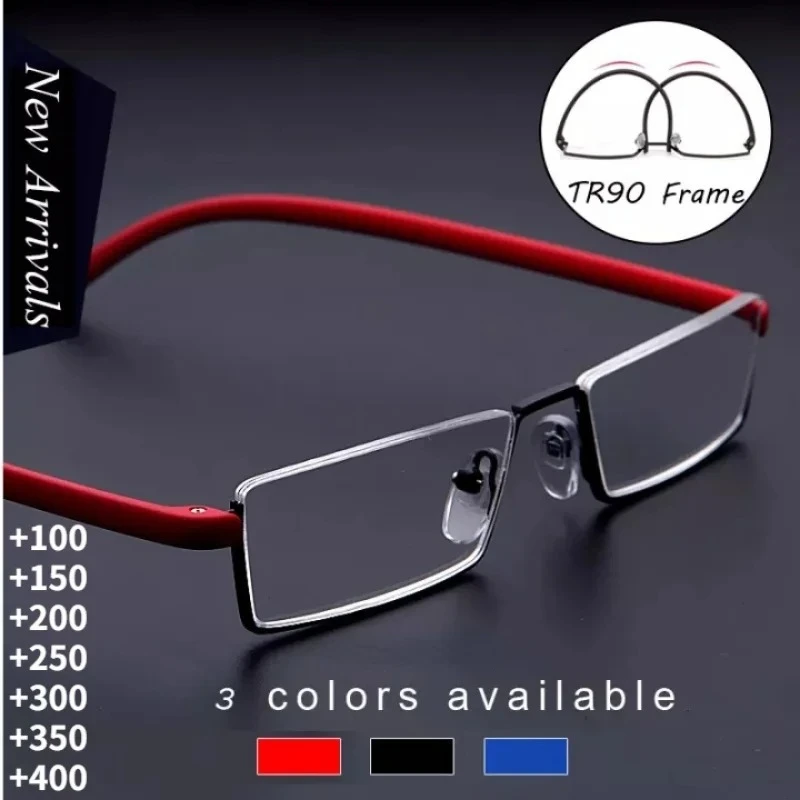 Top Trends: FG TR90 Reading Glasses For Men Half Frame Presbyopic Glasses Women Optical Очки Для Чтения Мужские + 100 To + 400 Shoppable Styles