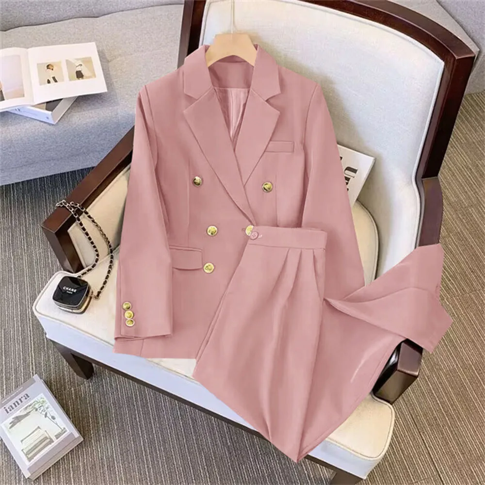 Top Trends: Autumn Two Piece Set For Women 2023 Casual Chic And Elegant Tops Coats Outfit Blazers Pants Sets Women&#039;s Suit Clothing Shoppable Styles