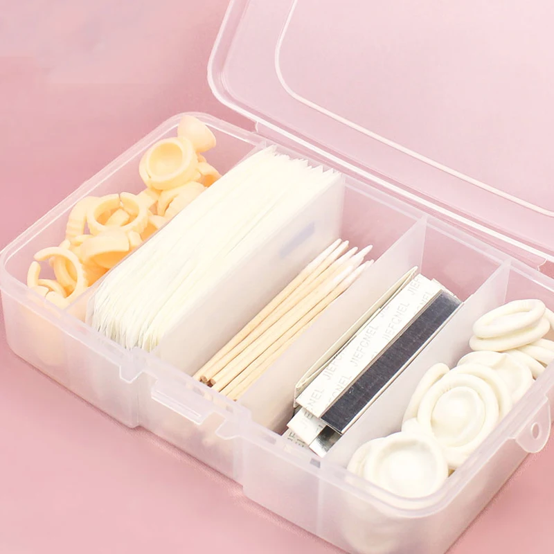 Top Trends: Microblading Transparent Tattoo Needles Storage Box 1pcs Swab Finger Gloves Eyebrow Razor Blades Tattoo Permanent Makeup Storage Shoppable Styles