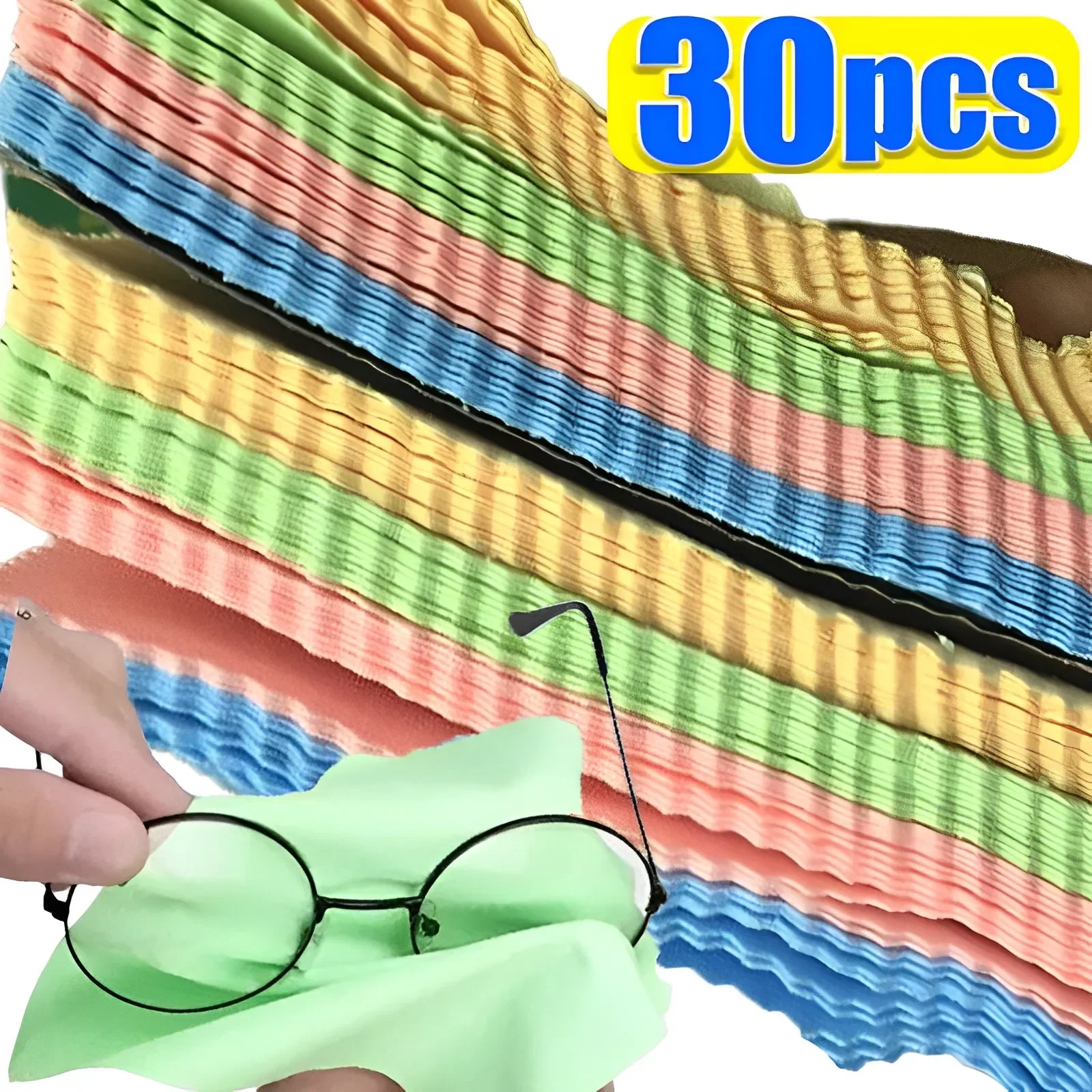 Top Trends: 30 / 1Pcs High Quality Chamois Glasses Cleaner Microfiber Cleaning Cloth For Lens Phone Screen Cleaning Wipes Eyewear Accessory Shoppable Styles