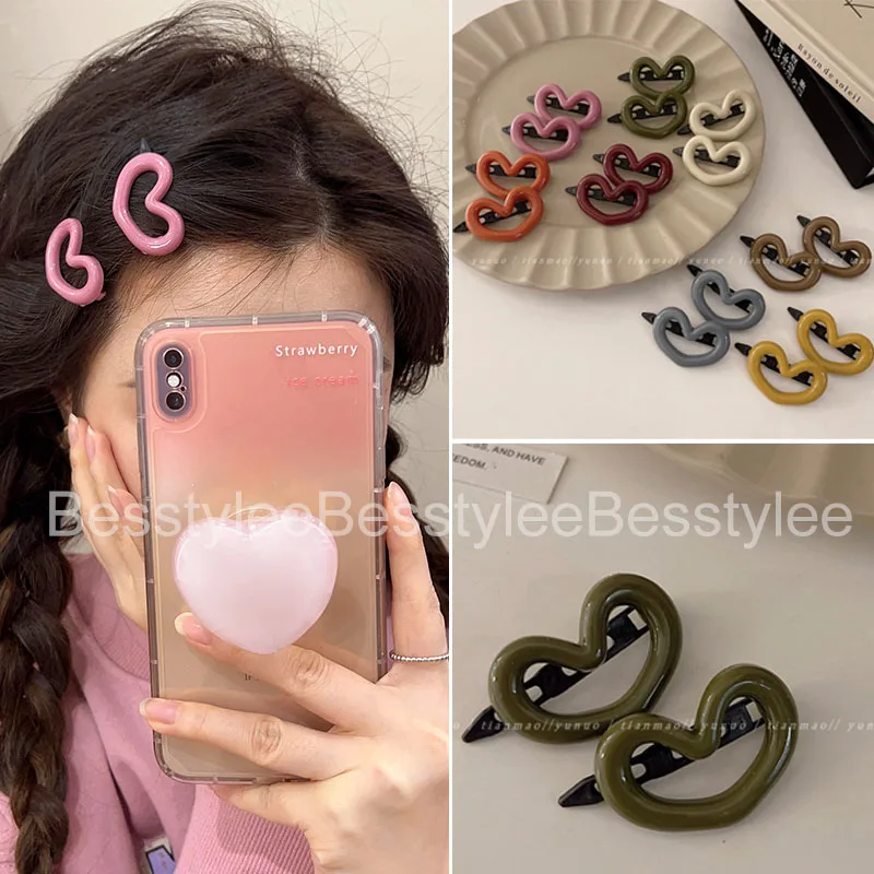 Top Trends: Fashion Y2K Hairclips Sweet Cool Girls Hairpin Heart Style Snap Hairpins Side Hair Barrettes Women Kids Hair Accessories Shoppable Styles