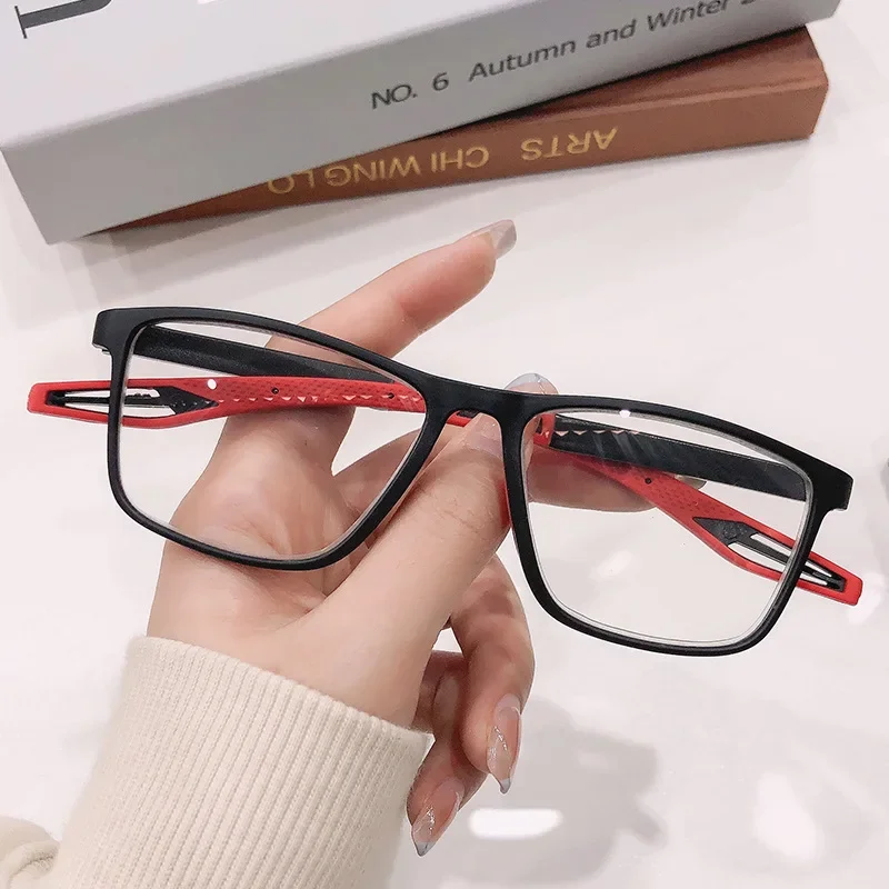 Top Trends: Fashion Reading Glasses Men Women TR90 Sports Presbyopia Eyeglasses Spring Leg Optical Lenses 0 To + 4.0 Anti Blue Light Eyewear Shoppable Styles