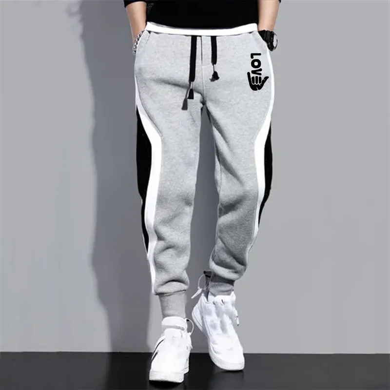 Top Trends: Men's And Women's Jogging Pants Fashion Black And Gray Patchwork Color Casual Sweatpants Tie Ups Daily Pants Joggers Shoppable Styles