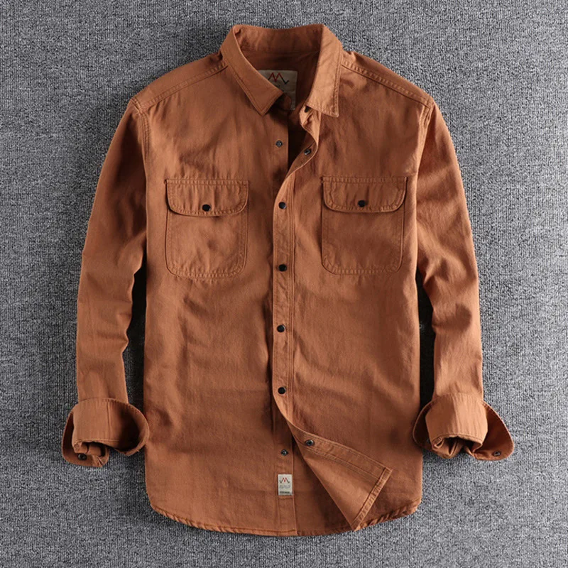 Top Trends: Vintage Retro Men Cargo Shirt Jacket Canvas Cotton Khaki Military Uniform Light Casual Work Safari Style Shirts Mens Tops Shirt Shoppable Styles