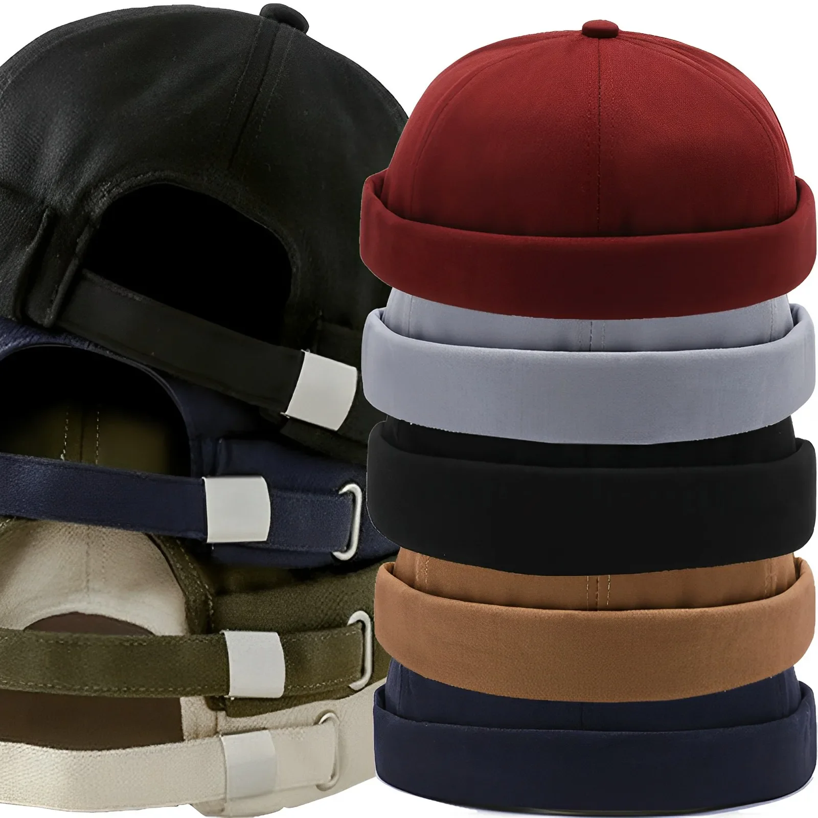 Top Trends: Fashion Men Docker Cap Skullcap Retro Sailor Cap Beanie Hats Men Women Warm Bucket Cap Brimless Hat Skullcap Bonnet Hip Hop Hat Shoppable Styles