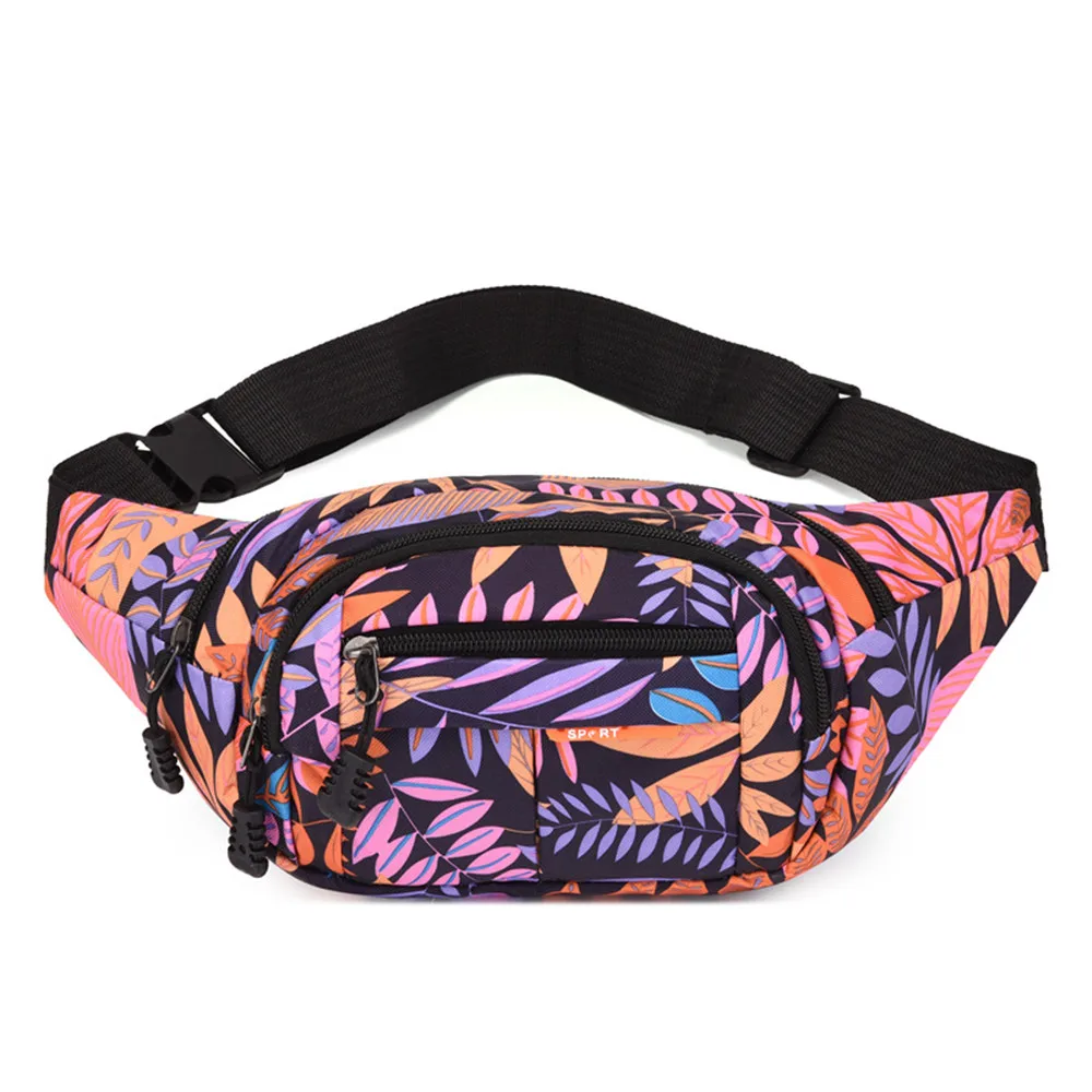 Top Trends: Printed Waist Bag Women Fanny Pack Large Capacity Belt Bag Crossbody Bag Mobile Phone Bag Pouch Women Men Wallet Coin Purse Shoppable Styles - Image 5