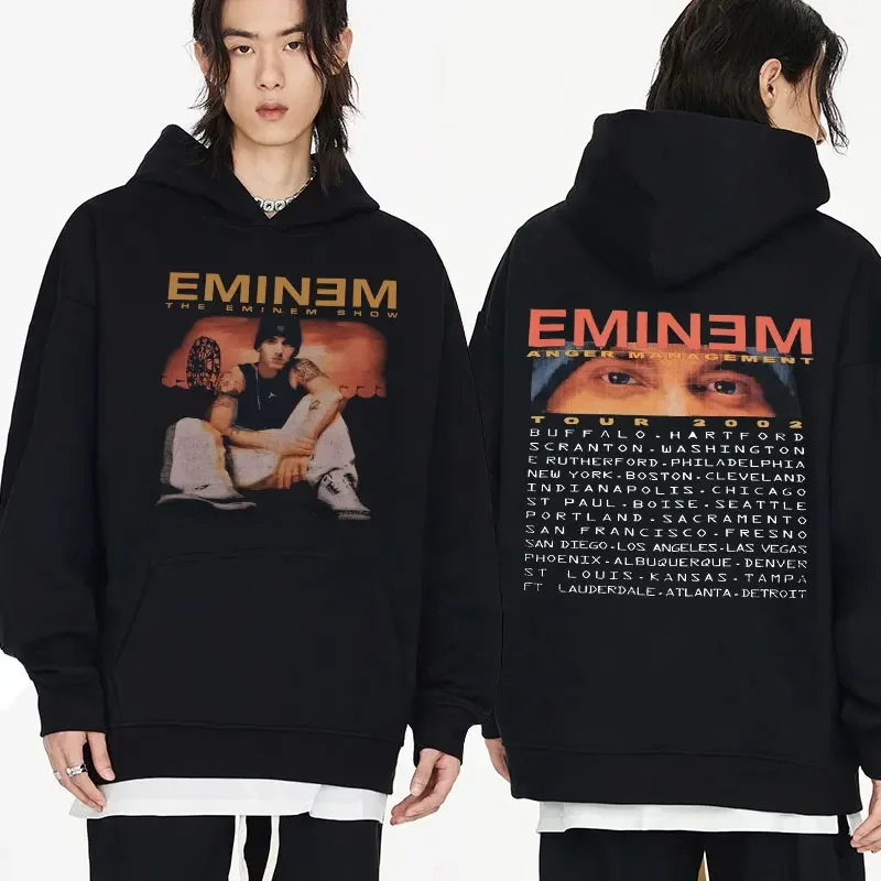 Top Trends: Eminem Anger Management Tour 2002 Hoodie 90s Vintage Harajuku Funny Rick Sweatshirts Long Sleeve Men Women Pullover Hoodies Shoppable Styles