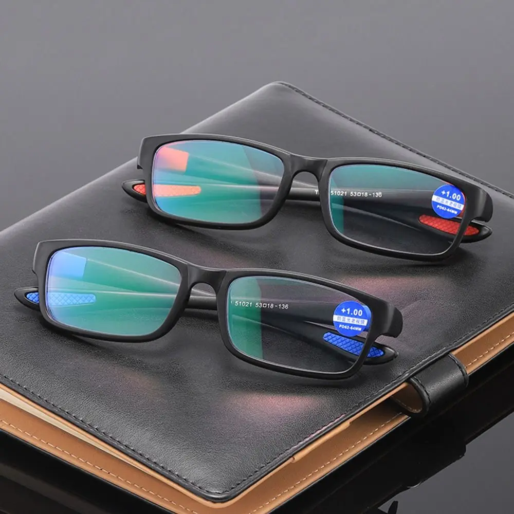 Top Trends: Reading Glasses Men Women Sports Anti-blue Light Reading Eyewear Black Red TR90 Frame Presbyopia Eyeglasses + 100 To+ 400 Glasses Shoppable Styles - Image 3