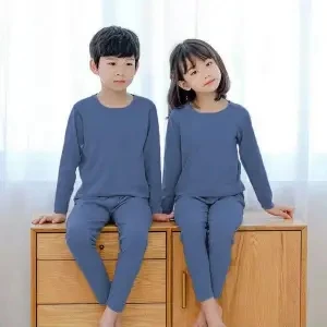 Top Trends: New Autumn And Winter Children's Velvet Seamless Thermal Underwear Set 2-16T Children's Velvet Thermal Clothes Children's Pajama Shoppable Styles - Image 5