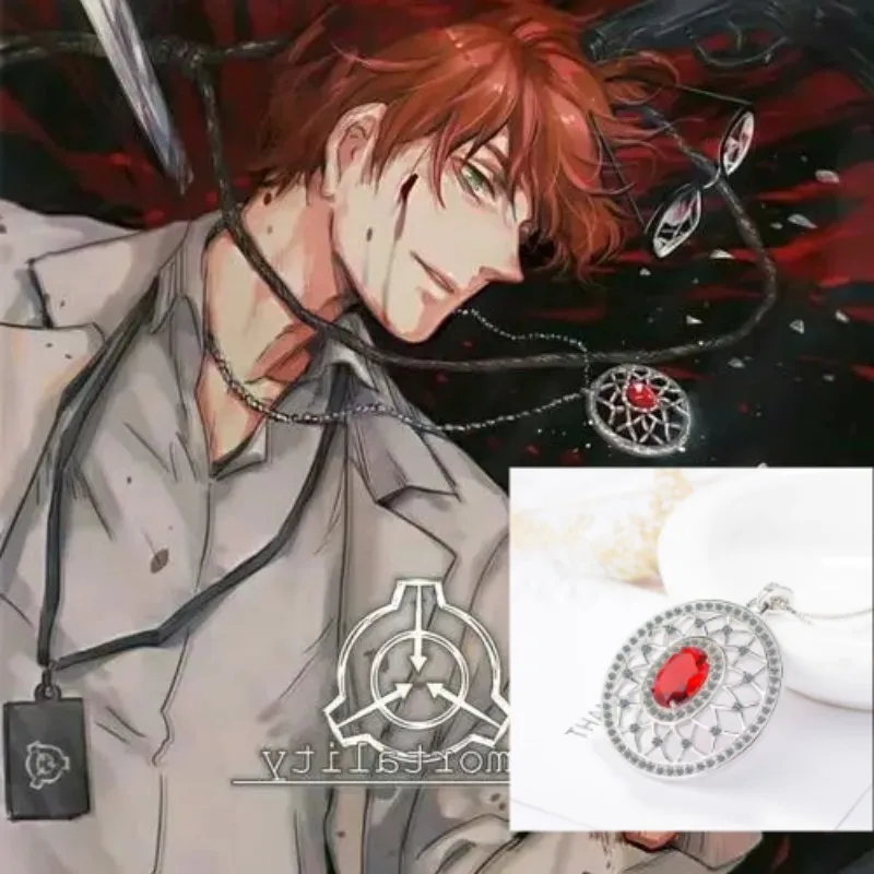 Top Trends: Anime SCP 963 Alloy Pendant Cosplay Jack Bright Horcrux Amulet Necklace Unisex Fashion Red Gem Jewelry Accessory Prop Xmas Gift Shoppable Styles