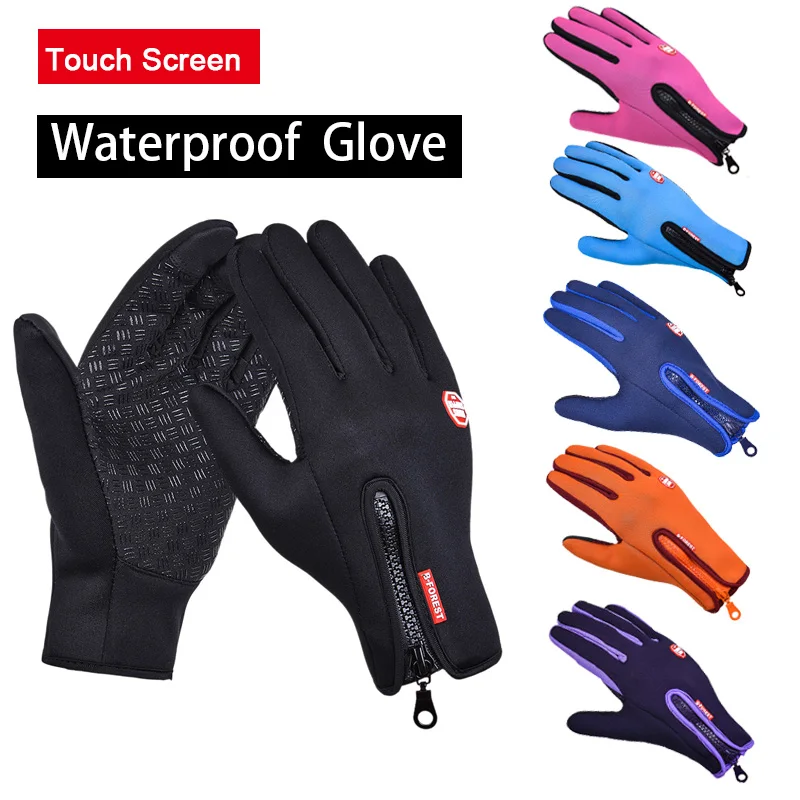 Top Trends: Unisex Winter Thermal Warm Cycling Bicycle Touch Screen Gloves Outdoor Camping Hiking Motorcycle Gloves Soft Warm Full Finger Shoppable Styles