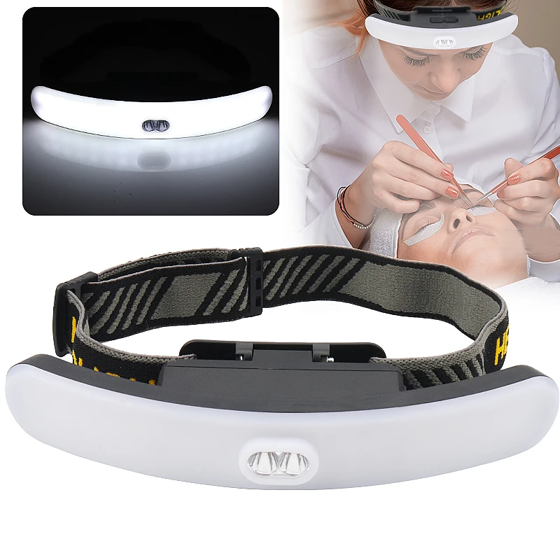 Top Trends: Led Headlamp Usb Rechargeable For Eyelash Extension Grafting Lamp Eye Protection Light Shadowless Nail Art Eyebrow Lip Tattoo Shoppable Styles