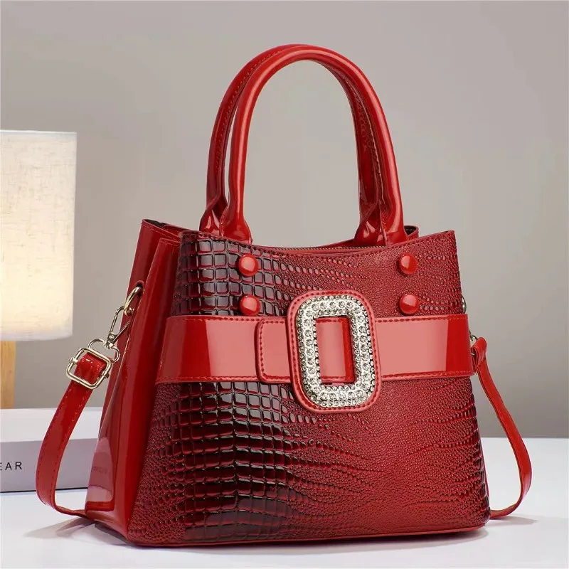 Top Trends: Advanced Crocodile Embossed Women's Crossbody Shoulder Bag PU High Quality Shiny Fashion Simple Handbag Trend 2024 Designer Tote Shoppable Styles