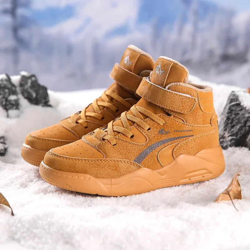 Top Trends: Winter Kids High Top Leather Sneakers Comfortable Non-slip Basketball Shoes Outdoor Casual Sport Tennis Shoes Boys Sneakers Shoppable Styles