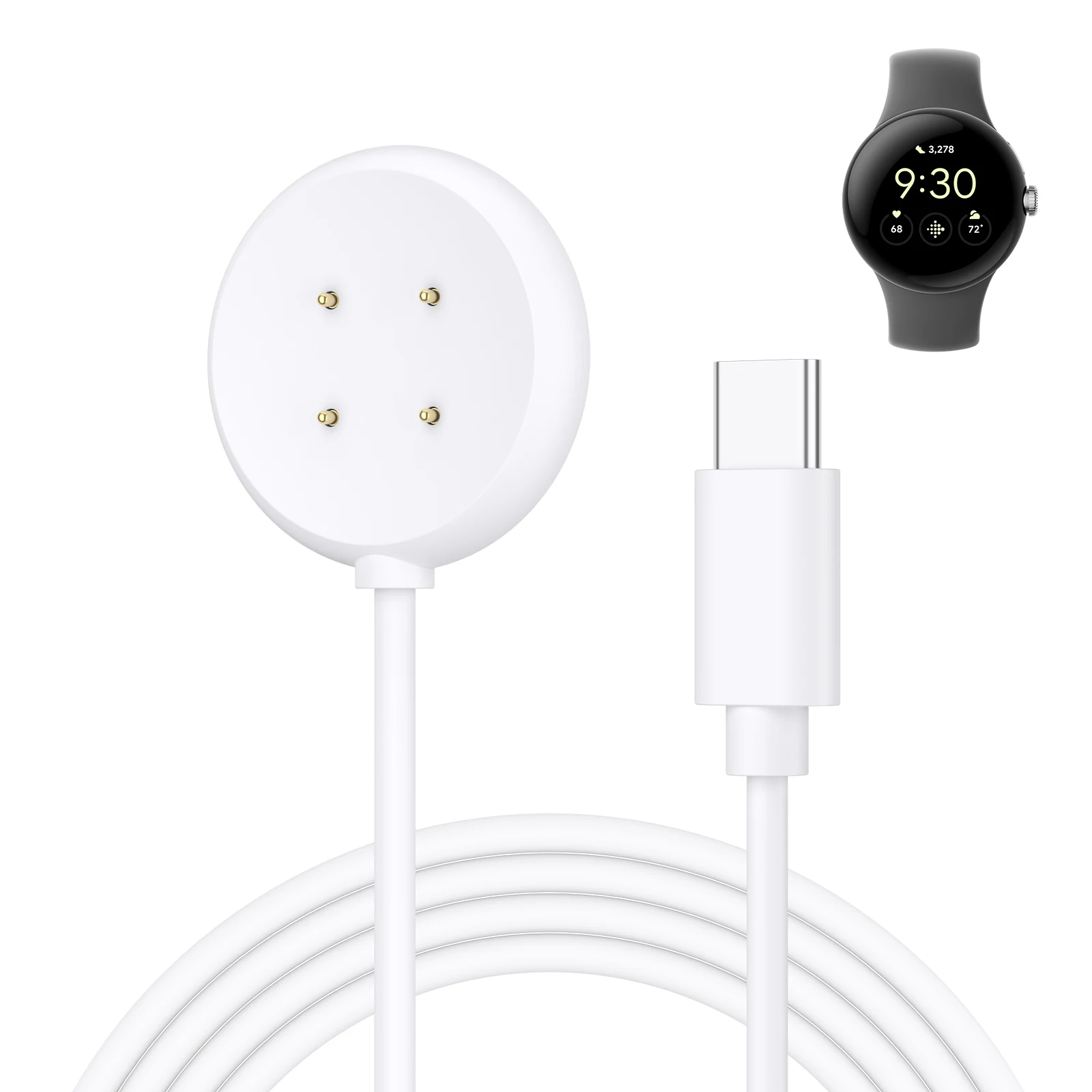 Top Trends: Fast Charger Cable For Google Pixel Watch 2 Type-C / USB Charging Cable Power Charge Wire For Google Pixel Watch 2 Accessories Shoppable Styles