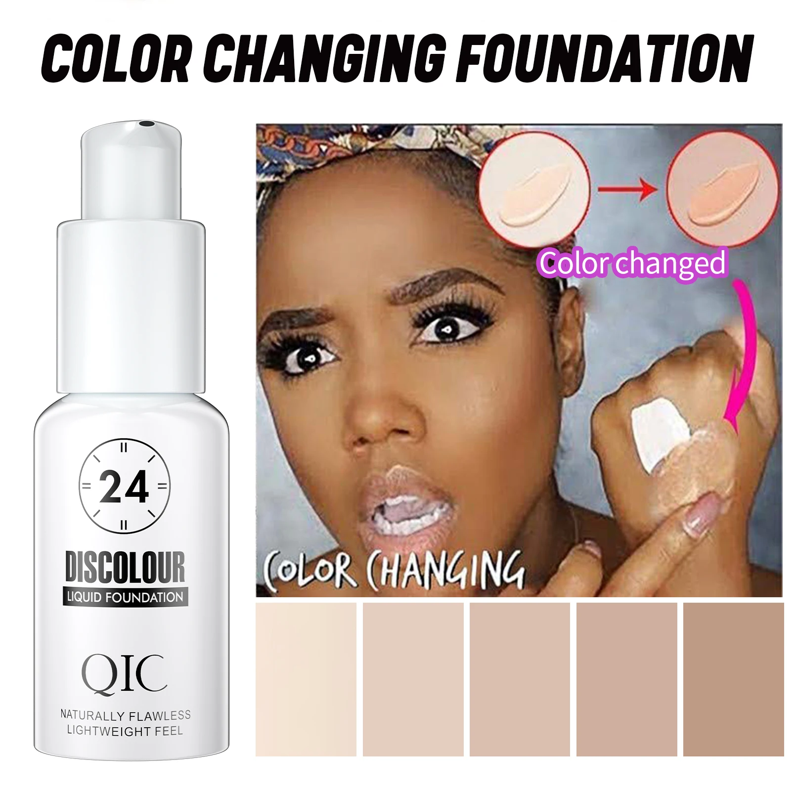 Top Trends: 30ml Color Changing Foundation Cream Professional Concealing Face Dark Circle Liquid Long-lasting Eye Corrector Primer Makeup Shoppable Styles