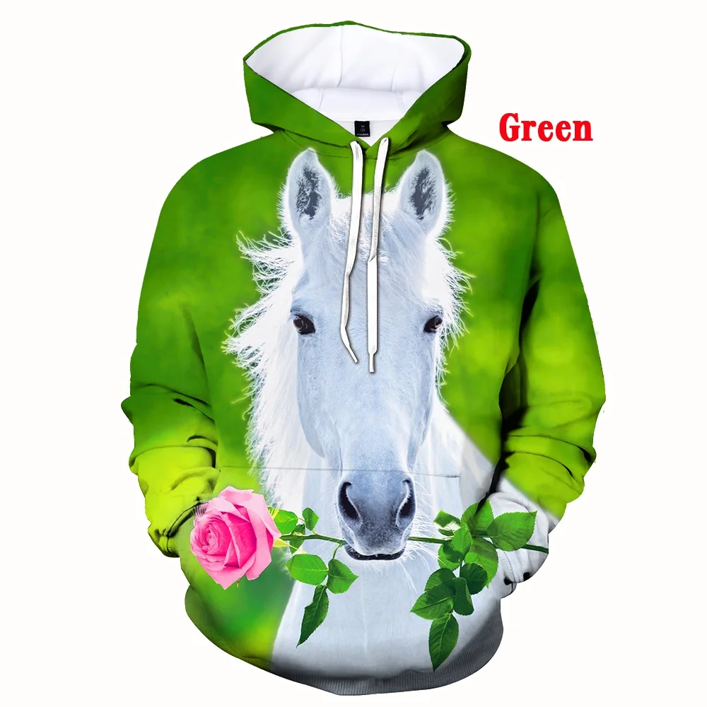 Top Trends: Autumn Fashion Animal Horse 3D Printed Hoodies Men Women Casual Sweaters Cartoon Streetwear Long Sleeve Sport Pullover Shoppable Styles