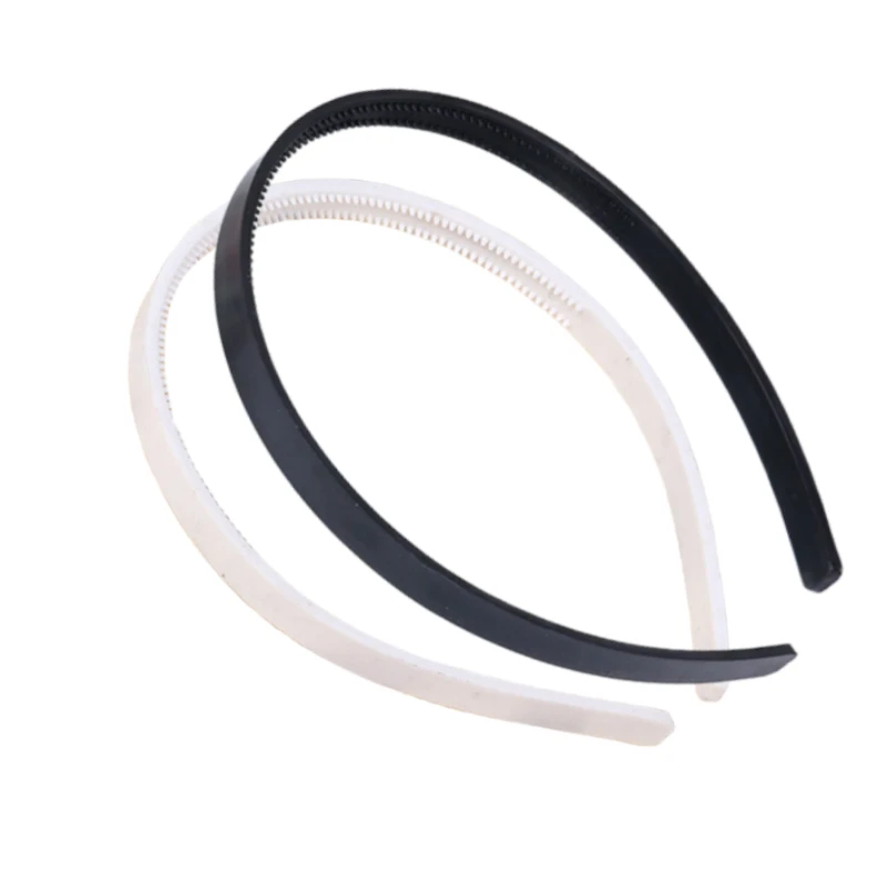 Top Trends: 20pcs / lot 10MM Wide White Black Plain Plastic Headband Kid Hard Hair Band For Girls Teens Women Hair Accessories DIY Hair Tools Shoppable Styles