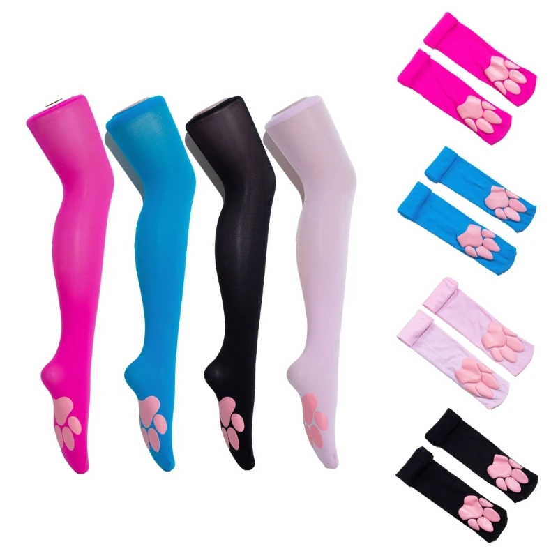 Top Trends: Cat Paw Thigh High Stocking Cosplay Paw Pad Socks Kitten Paw Over Knee Stockings Shoppable Styles - Image 5