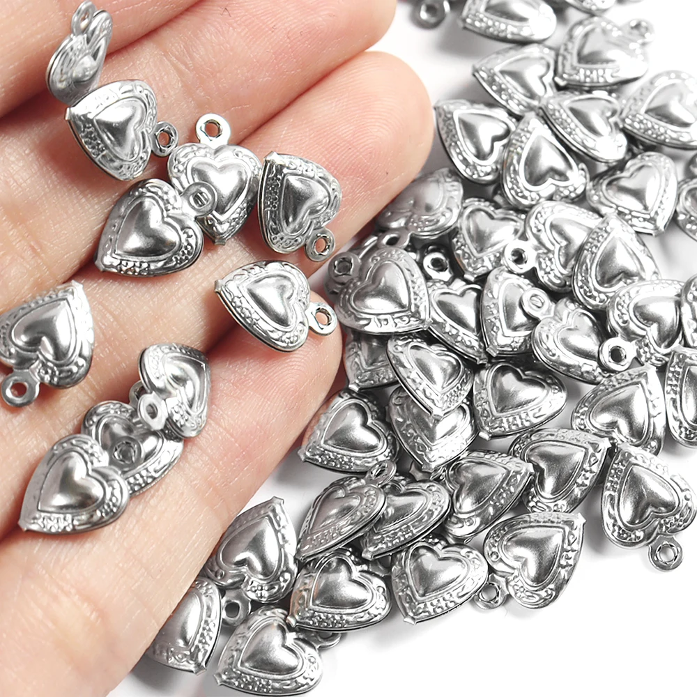 Top Trends: 20PCS Stainless Steel Antique Hollow MINI Dolphin Strawberry Heart Charms Tail Pendant For Jewelry Making DIY Handmade Craft Shoppable Styles