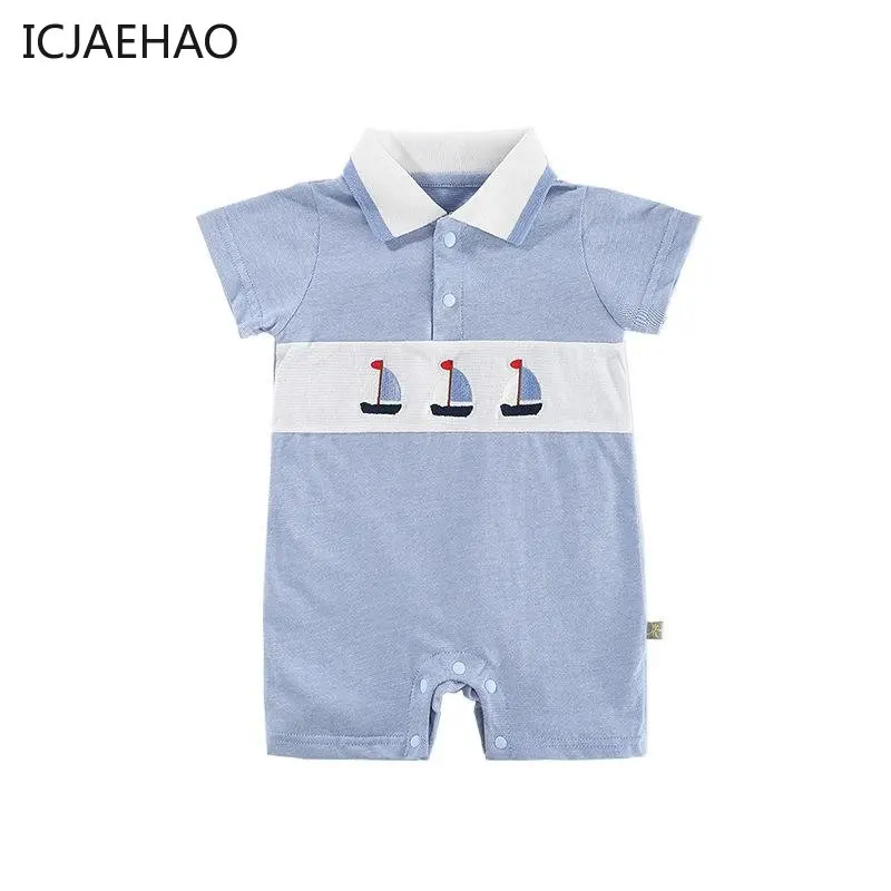 Top Trends: 2023 Newborn Baby Clothes Summer Bodysuit For Girl Boy Rompers Embroidery One-Piece Infants Casual Jumpsuits Children Outfits Shoppable Styles