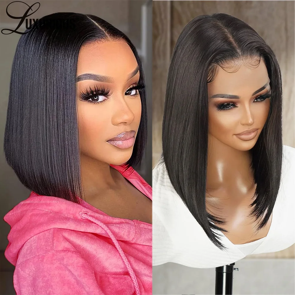 Top Trends: 13x4 Straight HD Transparent Lace Front Wigs For Women Brazilian Virgin Human Hair Lace Frontal Bob Wigs Pre Plucked Remy Hair Shoppable Styles