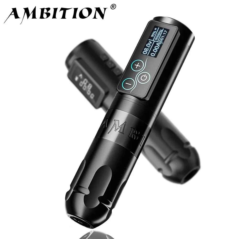 Top Trends: Ambition Vibe Wireless Tattoo Machine Pen Powerful Brushless Motor With Touch Screen Battery Capacity 2400mAh For Tattoo Artists Shoppable Styles