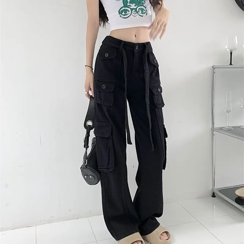 Top Trends: Women's Summer Pants Suit 2023 New Fashion Polo Knitted Short Sleeve Top Cargo Pants Two Piece Korean Chic Blouse Matching Set Shoppable Styles - Image 5