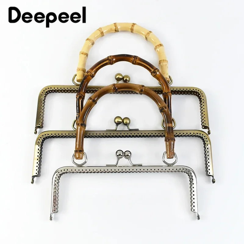 Top Trends: 1 / 2 / 5Pcs Deepeel 20 / 25cm Metal Purse Frame Handle Bags Kiss Clasp Sew Kit DIY Bag Framework Handbag Sewing Brackets Accessories Shoppable Styles - Image 2