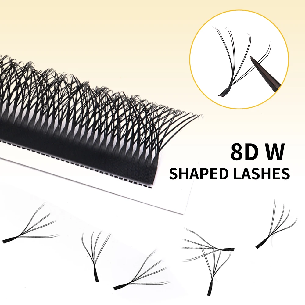 Top Trends: Gemerry 4D / 8D W Lashes Two Tips W Shape Eyelashes Extension Premade Volume Fan 8-15mm Soft Cilios Fake Eyelashe Supplies Natural Shoppable Styles - Image 2