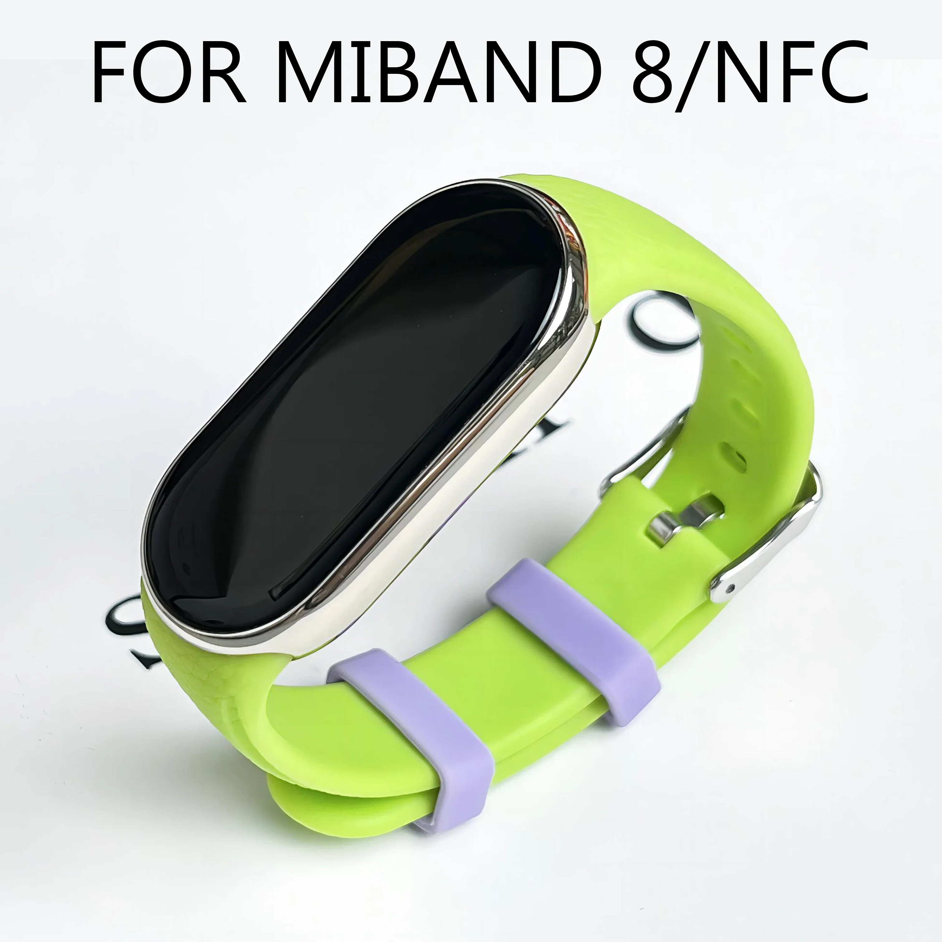 Top Trends: Faux Leather Texture Silicone Strap For Mi Band 8 Accessories Sport Rubber SmartWatch Wristband Correa For Xiaomi MiBand 8 NFC Shoppable Styles