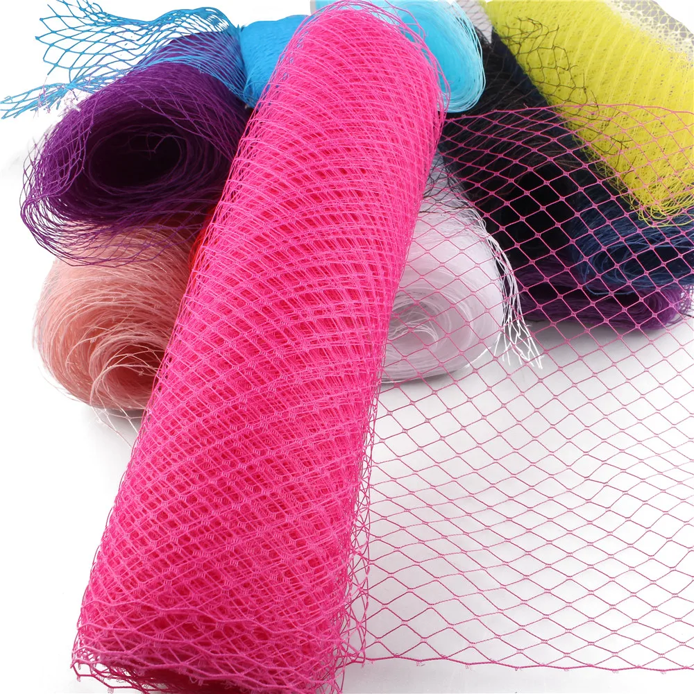 Top Trends: 25CM*1M Russian Veiling Hat Trim Netting Fabric For Wedding Millinery DIY Hair Accessories Fascinator Hat Mesh Fabric Retail Shoppable Styles