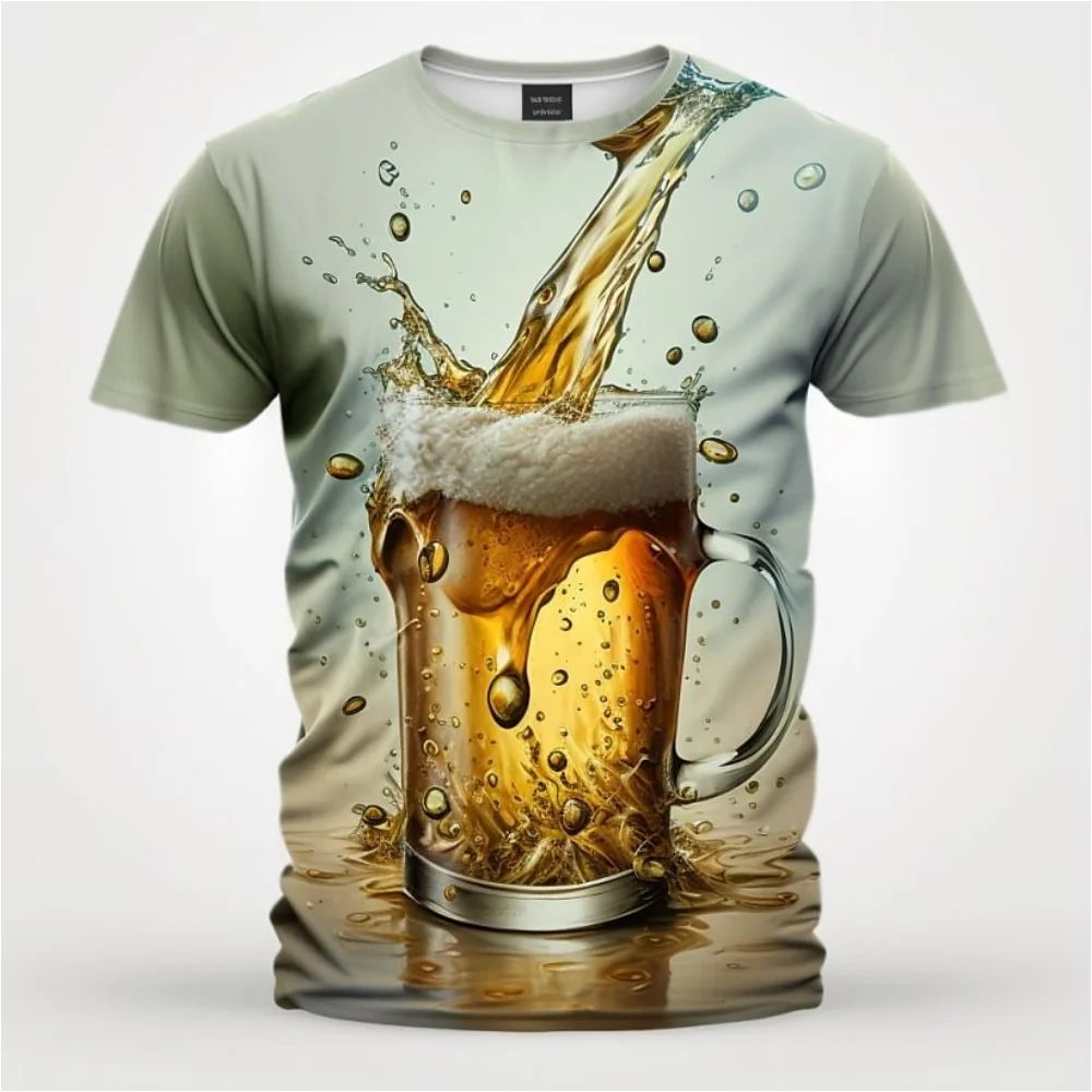 Top Trends: 2023 Men&#039;S T-Shirt 3d Printed Beer T Shirt For Men Funny Men&#039;S Shirt Casual Summer Streetwear Unisex Tshirt Top Men&#039;S Clothing Shoppable Styles