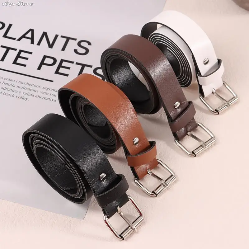 Top Trends: NEW 1Pc 100CM Leather Belt Fashion Waist Belts Metal Circle Buckle Waistband Pants Decorative Belt Women Clothing Accesories Shoppable Styles