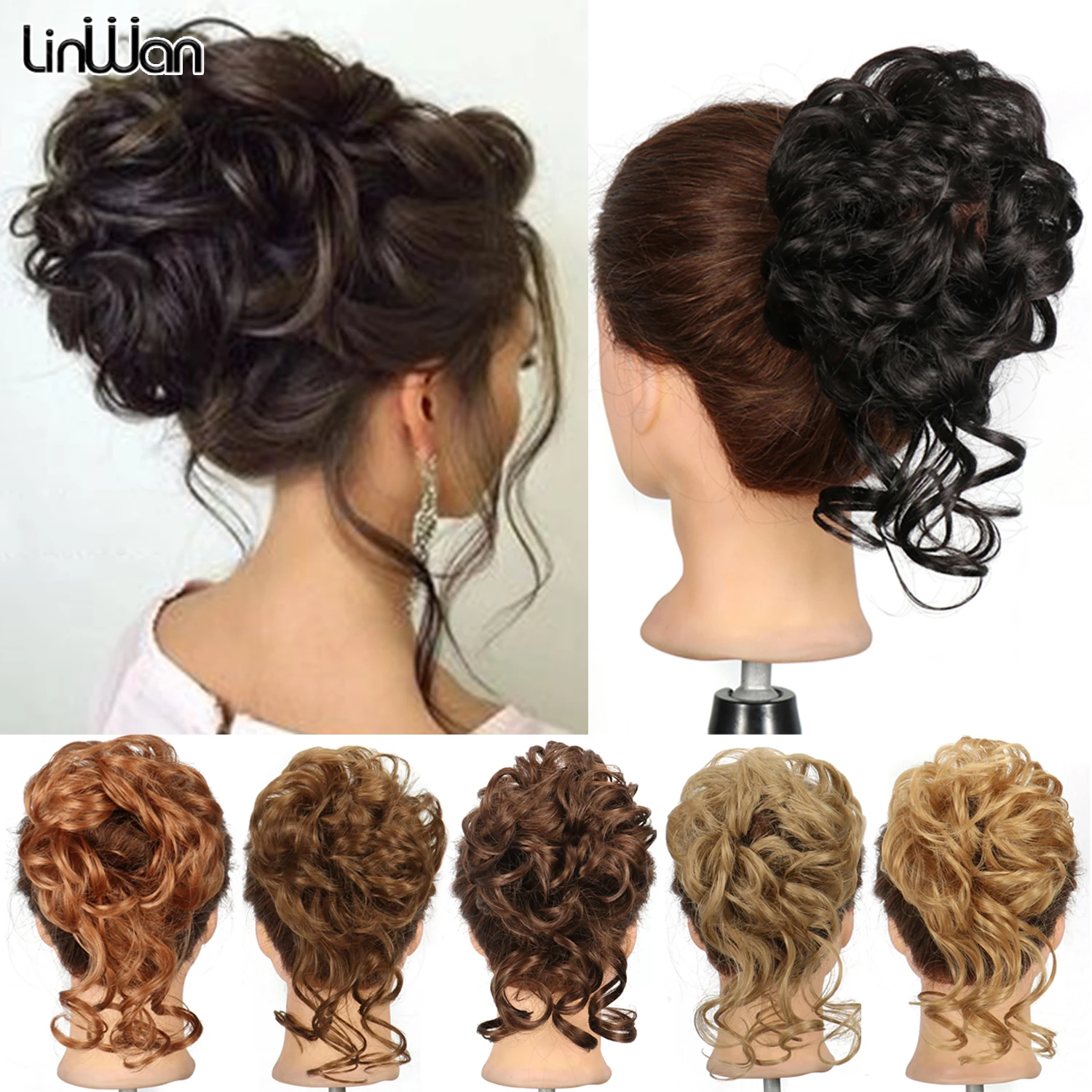 Top Trends: Synthetic Hair Claw Clip Messy Curly Hair Wigs For Women Bun Claw Extension Chignon Hairpiece For Women Ponytail Hair Pieces Shoppable Styles