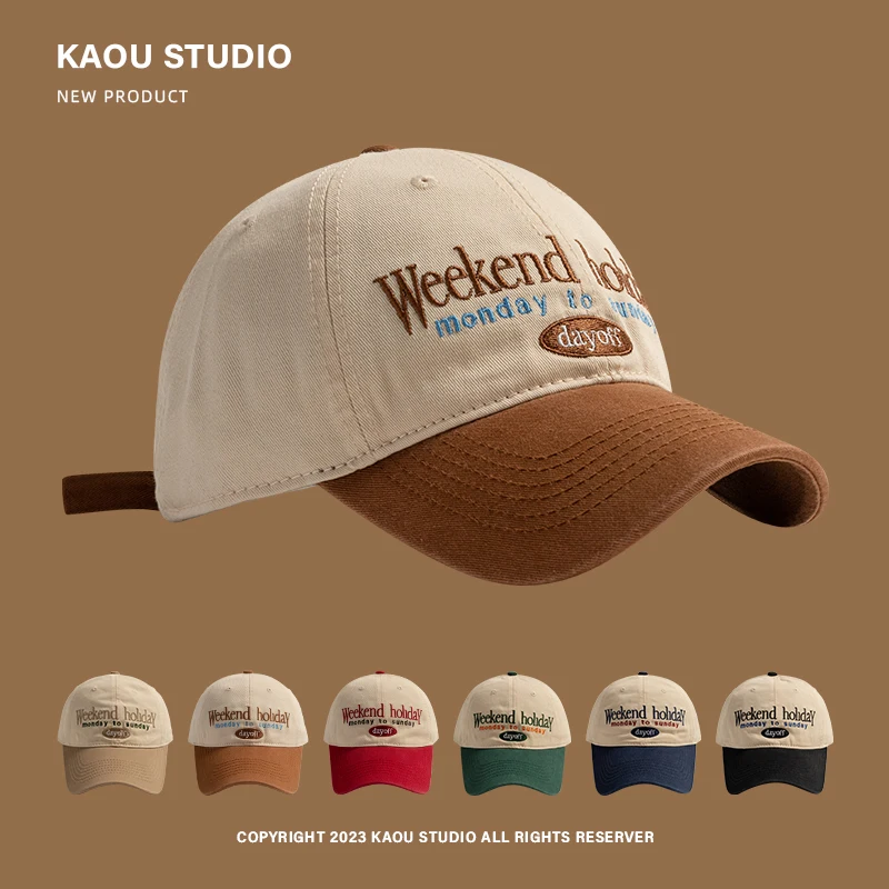 Top Trends: Baseball Cap Contrast Color Fashion Children&#039;s Peaked Cap Korean Style Trendy Men And Women Big Head Circumference Couple Hat Shoppable Styles