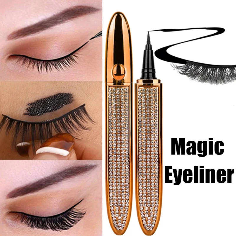 Top Trends: Magic Self Adhesive Magic Eyeliner Pencil No Glue Magnetic Waterproof Anti-smudge Quick Drying Eyelashes Sticking Eye Liner Pen Shoppable Styles