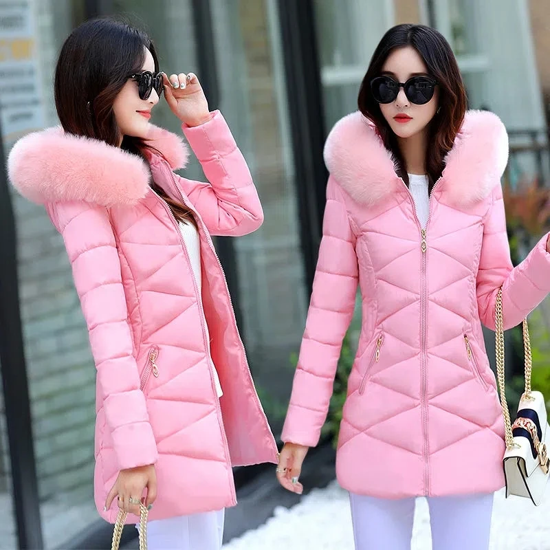 Top Trends: 2022 New Women Hot Sale Hooded Zip Down Padded Jacket Women Winter Warm Thick Cotton Coat Korean Loose Plus Size 4XL Long Parka Shoppable Styles