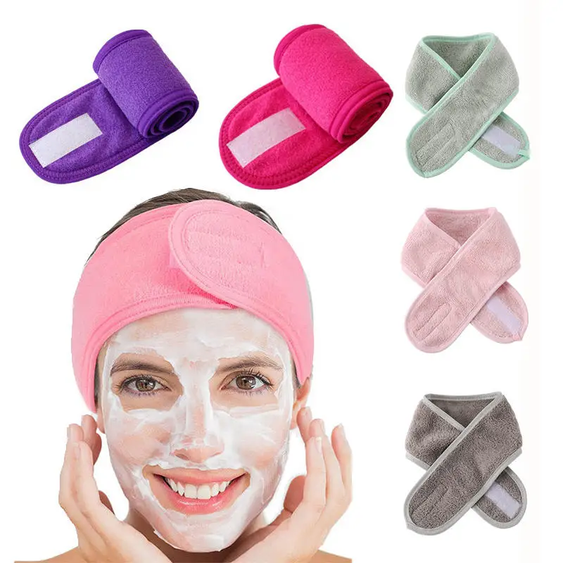 Top Trends: Soft Toweling Hair Accessories Girls Headbands For Face Washing Bath Makeup Hair Band Women Adjustable SPA Facial Headband Shoppable Styles