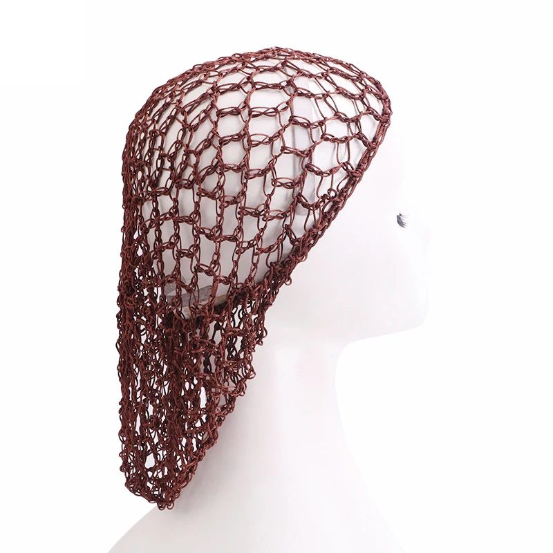 Top Trends: Women Ladies Soft Rayon Crochet Hairnet Wide Band Mesh Snood Hair Net Knit Hat Cap Lady Turban Hair Accessories Cheveux Femme Shoppable Styles - Image 4