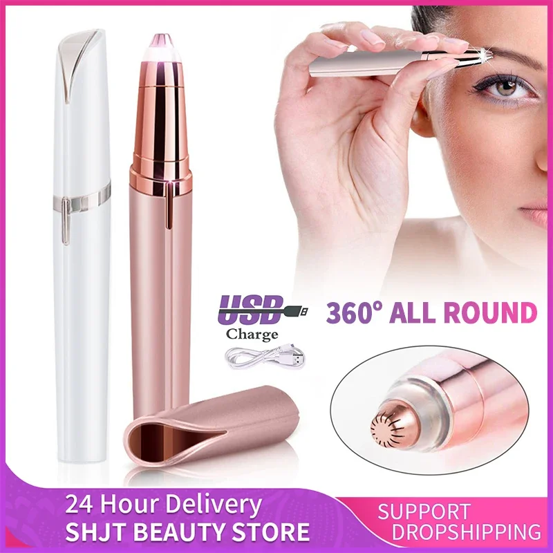 Top Trends: Electric Eyebrow Trimmer Facial Brow Trimming Artifact Shaving Nose Hair Eyebrow Pencil Beauty Male Female Hair Removal Scraper Shoppable Styles