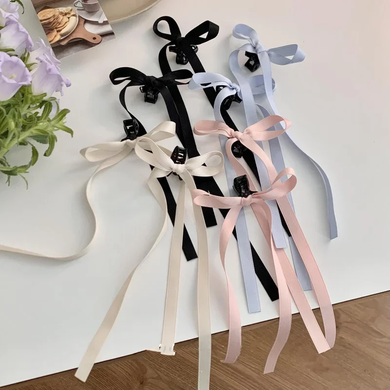 Top Trends: 2PC Lovely Small Ribbon Hair Claw Clips For Women Girls Kids Child Ballet Hairpin Headband Gift Party Holiday Hair Accessories Shoppable Styles